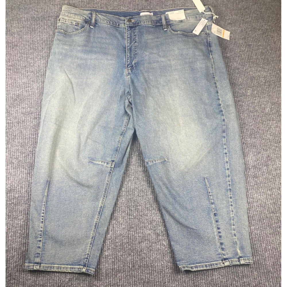 Jessica Simpson Austin Darted Barrel Jeans Womens 24W Blue High Rise Casual